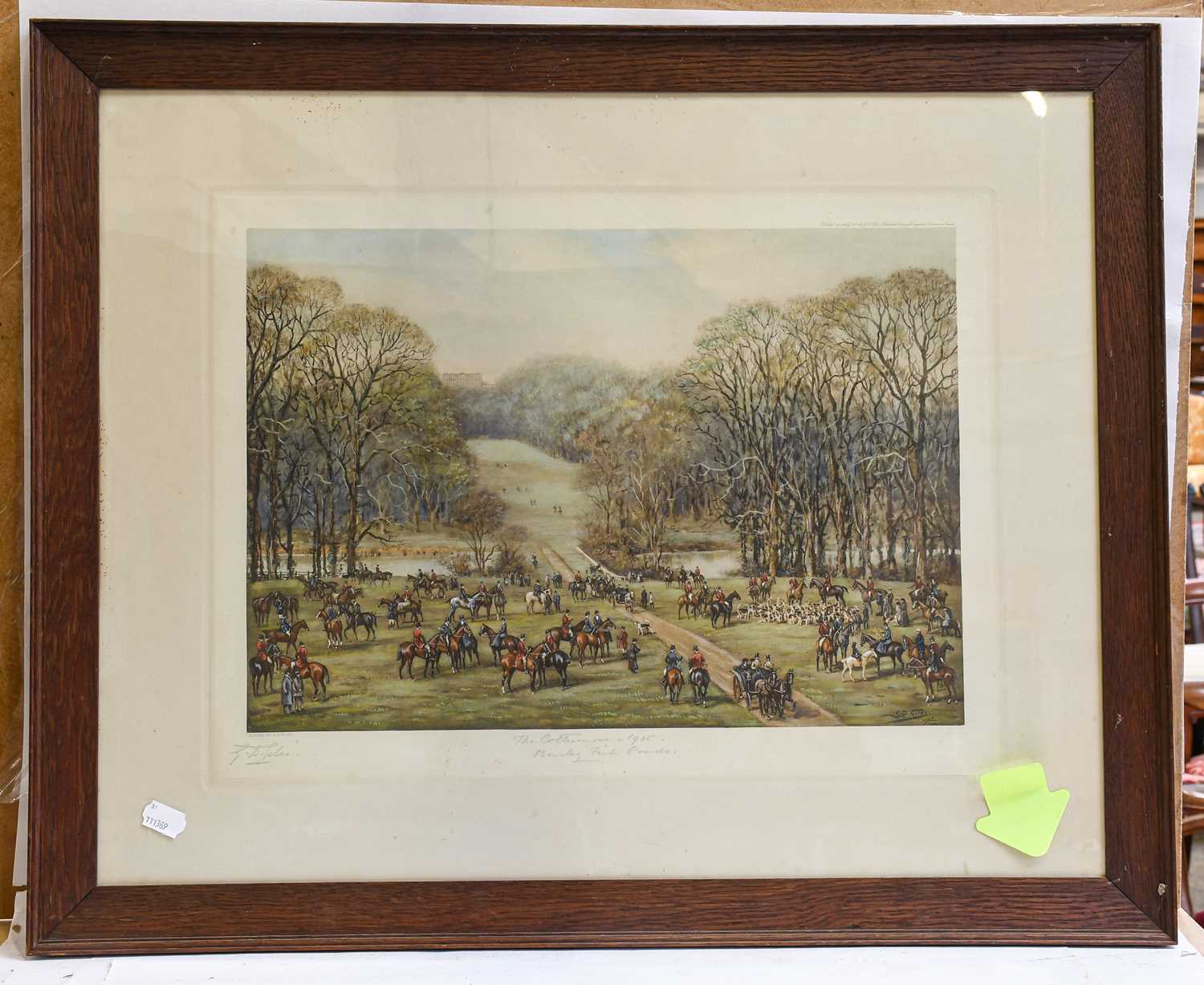 After G J Giles "The Cottesmore" 1905, signed and inscribed in pencil, a coloured reproduction, - Image 4 of 5