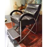 Scholl circa 1930's leather and chrome Podiatrists chair