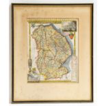 Maps: a collection of twelve maps of the Midlands, all framed and glazed, including Greenwood & Co.,