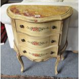 A Pair of 20th Century Cream Painted Commodes,...