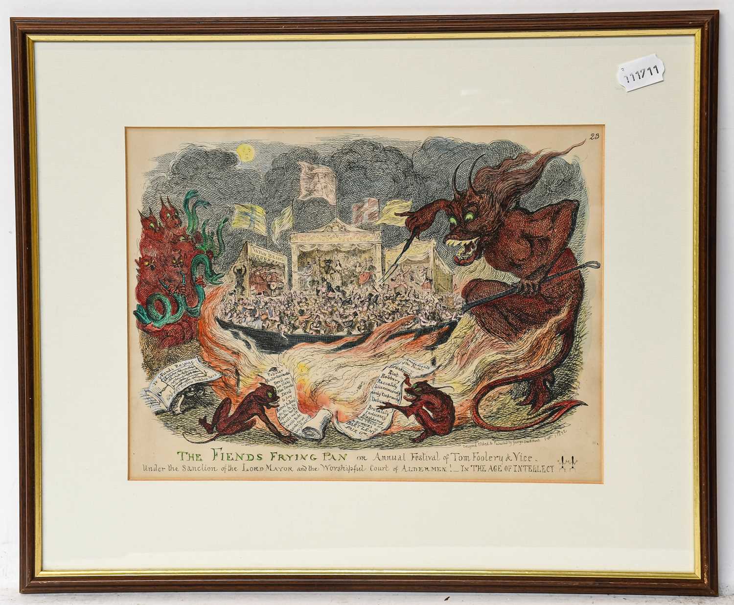 After George Cruikshank "The Fiend's Frying Pan - Or Annual Festival of Tom Foolery and Vice" - Image 7 of 10