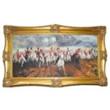 Manner of John Frederick Herring (Contemporary) coaching scene, oil on canvas; together with a