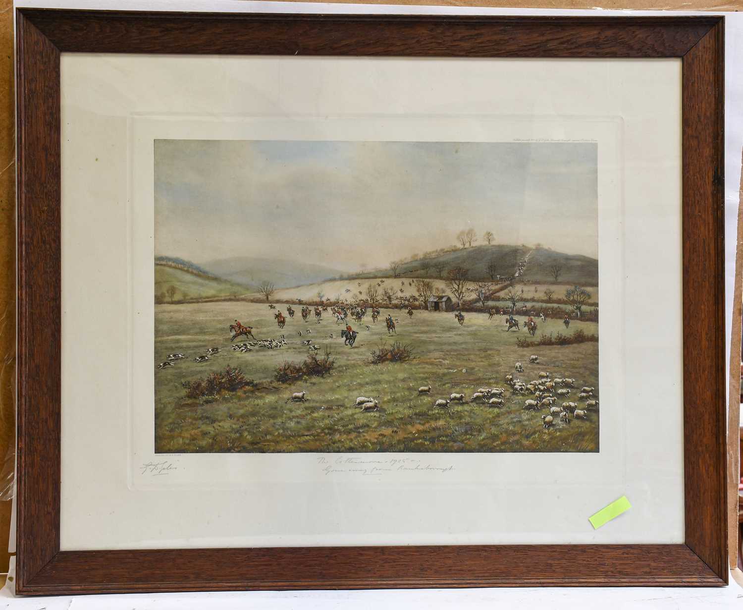 After G J Giles "The Cottesmore" 1905, signed and inscribed in pencil, a coloured reproduction, - Image 2 of 5