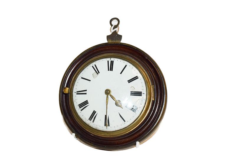 A Sedan wall timepiece, movement signed John Clements, Oxford and numbered 1744