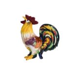 A 20th century Wedgwood & Co. hand painted polychrome ceramic cockerel, marks to base, 21cm