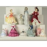 Various figurines including Royal Doulton, Nao, Lladro and Coalport etc (11)