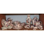 A selection of Masons blue and gilt decorated Mandalay pattern ceramics and a small selections of