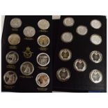 THE HISTORY OF MAN IN FLIGHT, a set of fifty silver medallions each depicting a famous event