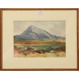 Alison Frome? (20th century) Mountain landscape, signed and dated 1936, watercolour, 25cm by 35cm,