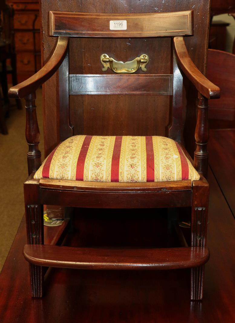 A 19th century child's mahogany chair