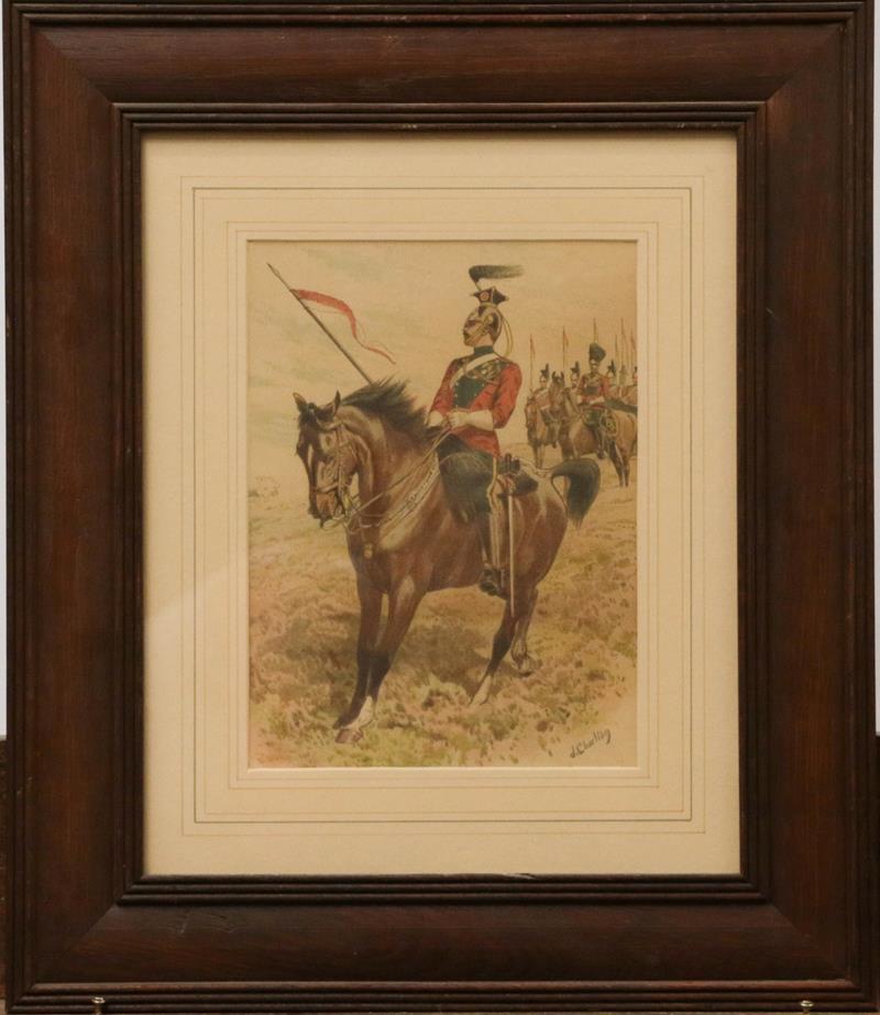 Snaffles ''Wipers'' print, together with a John Charlton print of a mounted soldier, and a set of