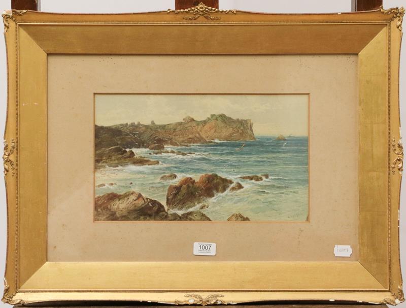 William Henry Vernon (19th/20th century) View of the coast, signed watercolour, 22cm by 37cm