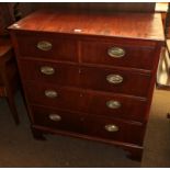 A late 18th century mahogany chest of drawers (alterations) 95cm by 48cm by 106cm