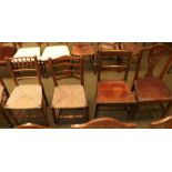 Four assorted 18th/19th century provincial chairs (4)