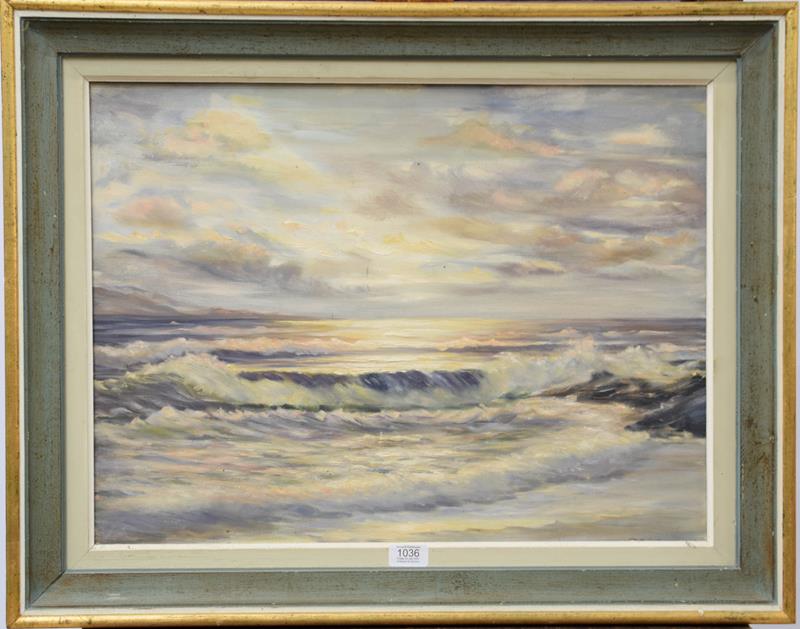 British school (20th century) ''Fast Tide'', oil on canvas, inscribed verso ''painted for Rozzy'',