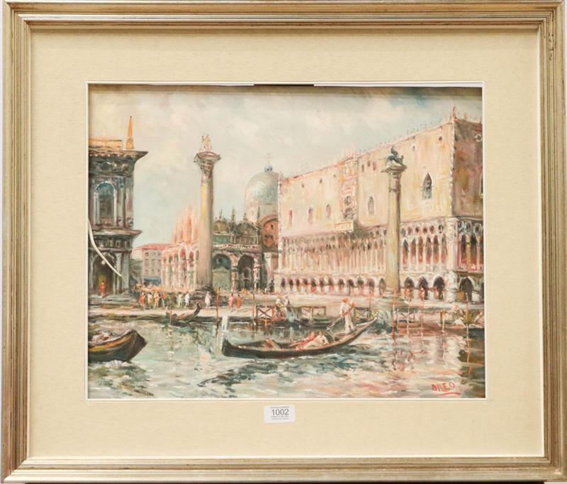 Dileo (Contemporary), A view of Venice, St. Marks Square, signed, oil on canvas, 38.5cm by 48.5cm