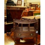 A Victorian burr walnut centre pedestal work table with fitted interior 49cm square by 76cm together