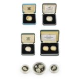 Elizabeth II, 8 x Sterling Silver Silver Proof Coins comprising: £5 1997 'Golden Wedding,' with