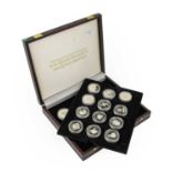 A Collection of 24 x Silver Proof Coins Commemorating the Life of the Queen Mother in the series '