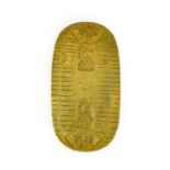 Japan, Hammered Gold Koban (1 Ryo), no date (issued during the Bunsei era 1818-1830), an oval-shaped