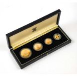 Elizabeth II, 4-Coin Gold Proof Set 1989 ‘500th Anniversary of the First Gold Sovereign 1489-1989’