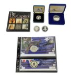 A Collection of 5 x Silver Proof Coins comprising: UK £5 1993 '40th Anniversary of the