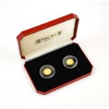 Gibraltar & Isle of Man, a 2-Coin Gold Proof Set 2000, commemorating the Queen Mother’s 100th