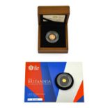 UK Proof Quarter Sovereign 2010, Pistrucci rev., 13.50mm, 1.99g, .916 gold, with certificate of