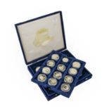 A Collection of 18 x Silver Proof Coins, issued to commemorate the Queen & Prince Philip's Golden