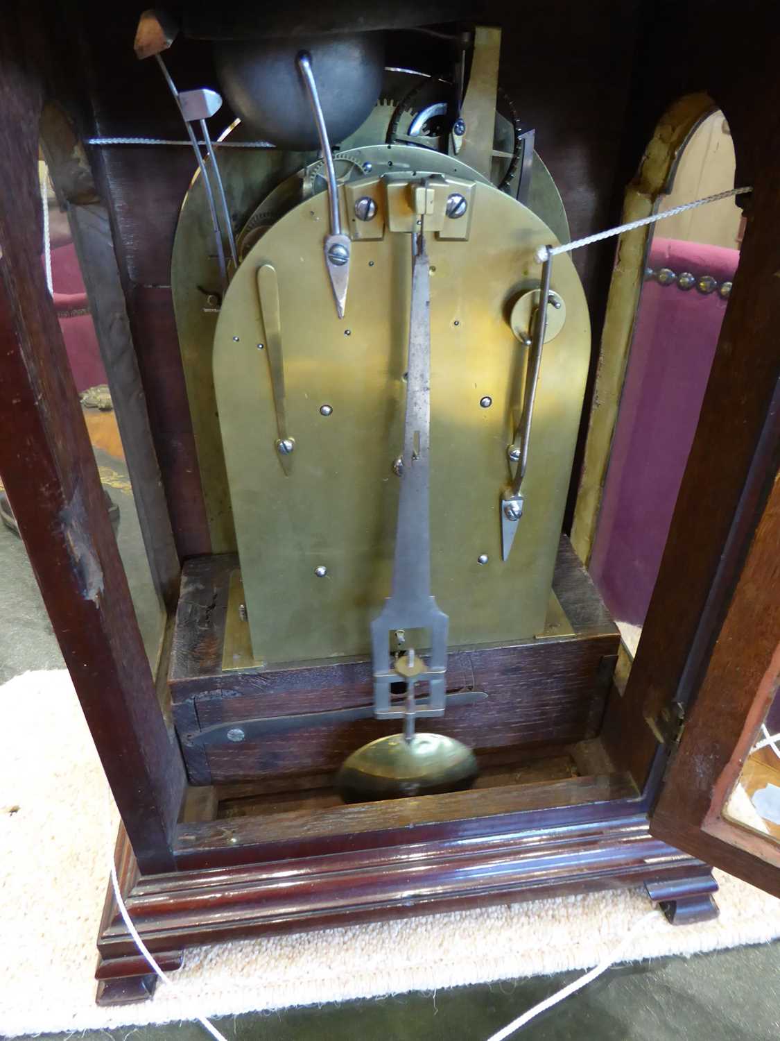 A Mahogany Striking Alarm Table Clock, signed John Smith, York, circa 1770, inverted bell top - Image 4 of 10