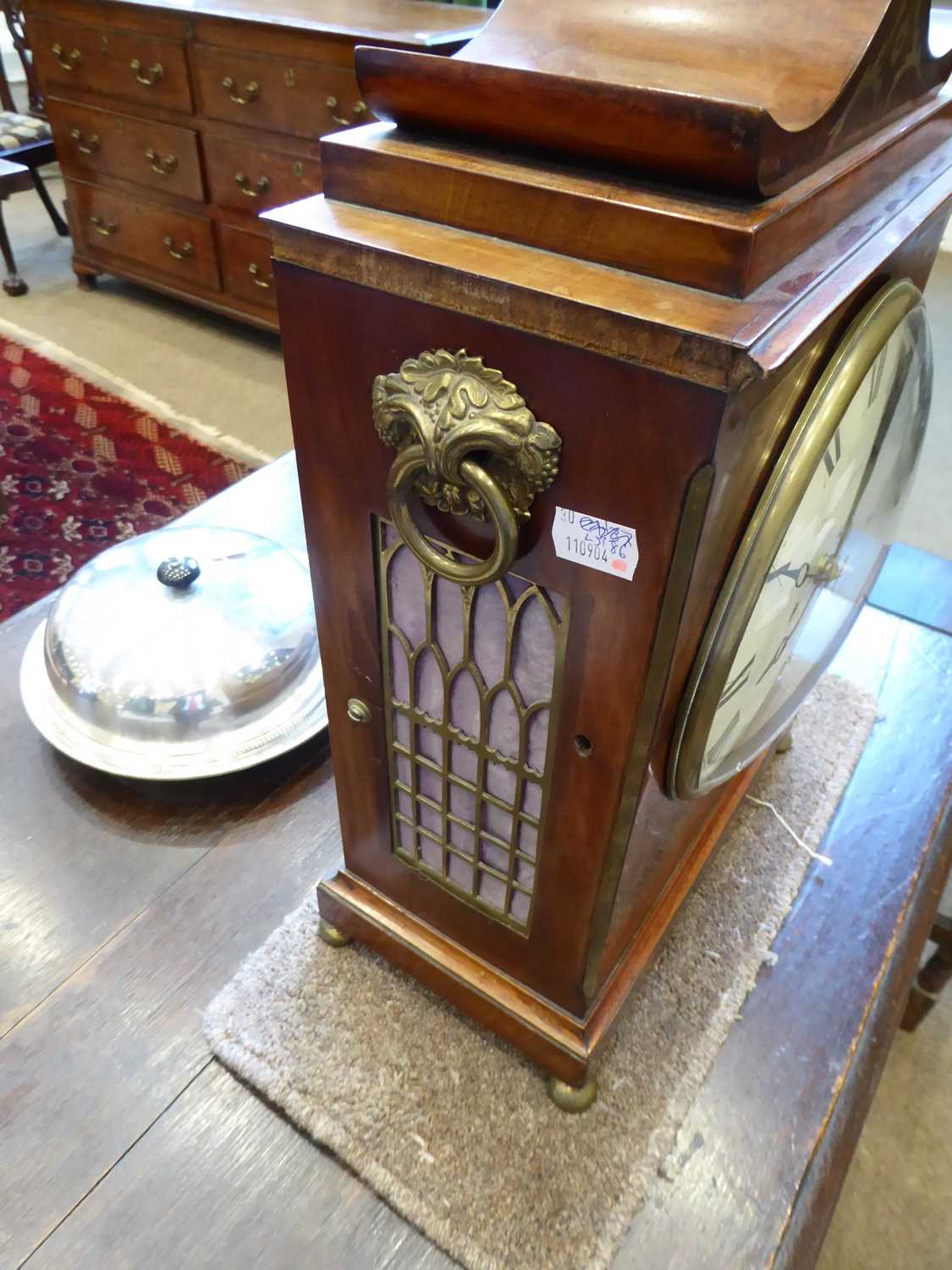 A Mahogany Brass Inlaid Striking Table Clock, signed Jno Shuttleworth, Colchester, circa 1820, - Image 6 of 9