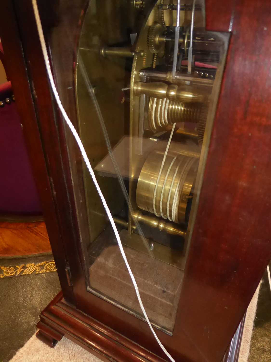 A Mahogany Striking Alarm Table Clock, signed John Smith, York, circa 1770, inverted bell top - Image 5 of 10