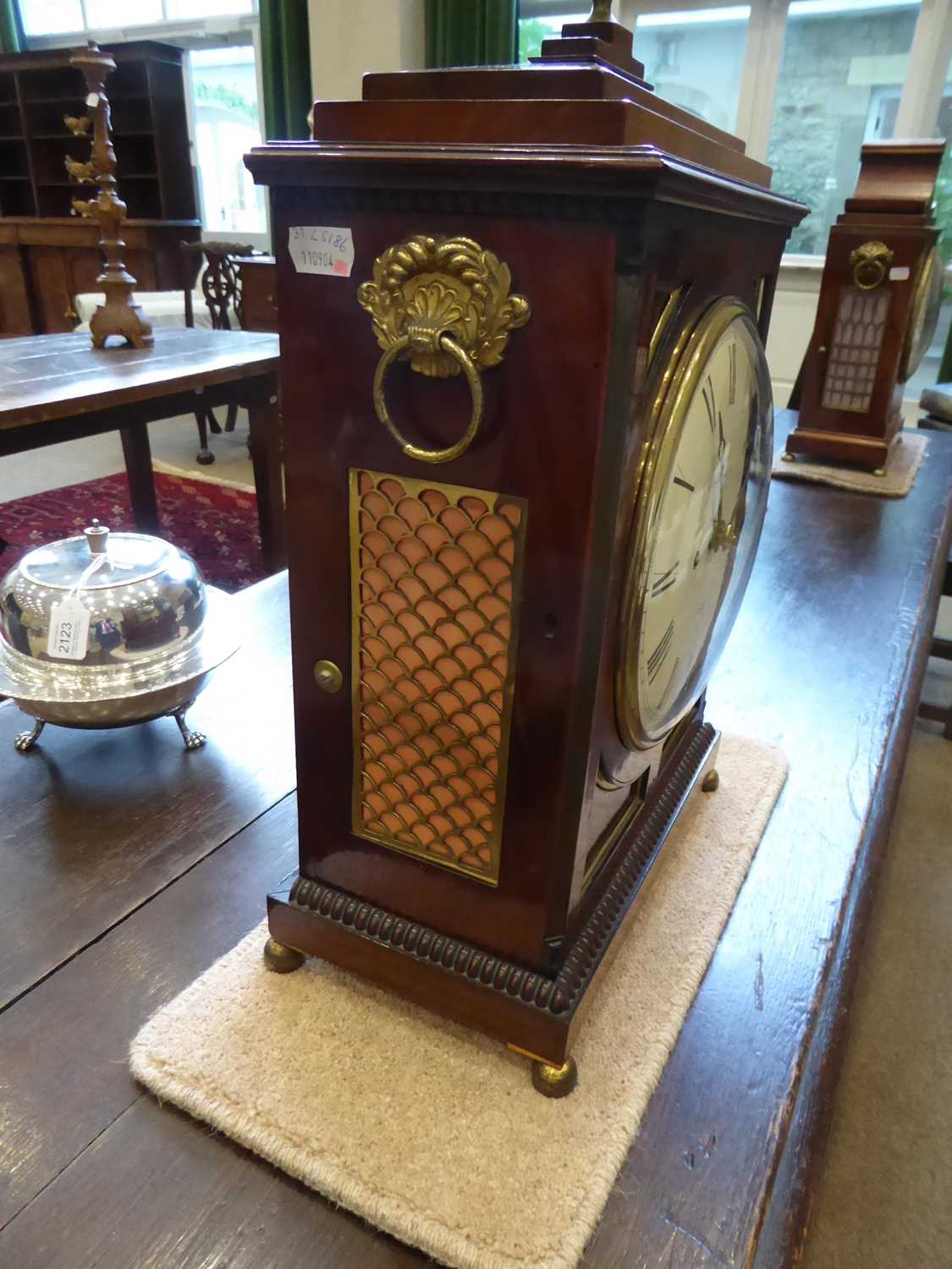 A Mahogany Striking Table Clock, signed Nicoll, Gt Portland St, London, circa 1820, arch pediment - Image 5 of 8