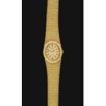 A Lady's 18 Carat Gold Wristwatch, signed Omega, model: De Ville, circa 1975, (calibre 485) lever