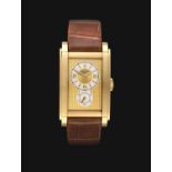 An 18 Carat Yellow Gold Rectangular Curved Wristwatch, signed Rolex, model: Cellini Prince, ref: