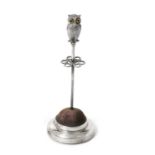 An Edward VII Silver-Mounted Hat-Pin Stand, by Joseph and Richard Griffin, Chester, 1906, on domed