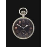 An Open Faced Military Pocket Watch, signed Rolex, circa 1940, (calibre 540) lever movement