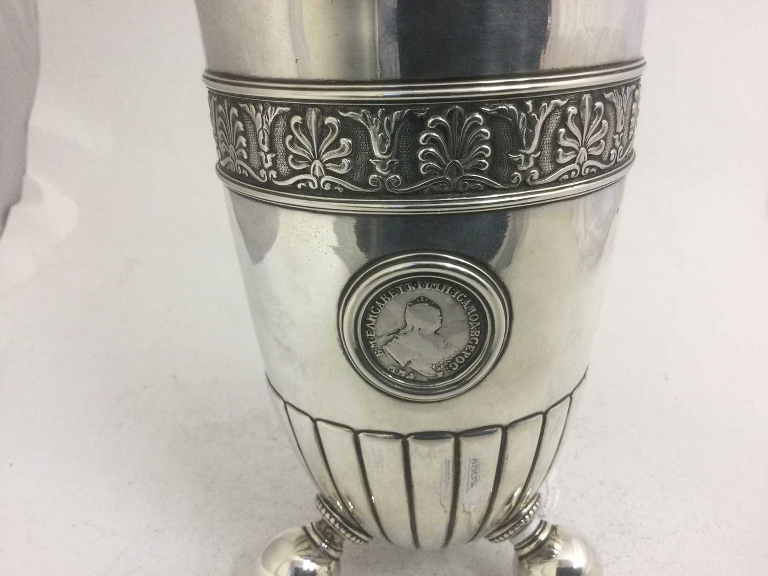 A Russian Silver Vase, by Faberge, With Imperial Warrant, Workmaster Jenny Väkevä, St Petersburg, - Image 12 of 12