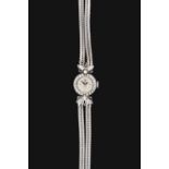 A Lady's 18 Carat White Gold Diamond Set Wristwatch, signed Rolex, Precision, 1962, (calibre 1401)