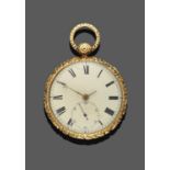 An 18 Carat Gold Pocket Watch, signed John Moncas, Liverpool, 1825, single fusee lever movement