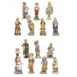 A large collection of 19th century Continental Majolica figures, including Bernard Bloch examples,