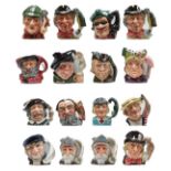 Twenty-six Royal Doulton character jugs, to include: 'Gone Away' (2); 'Viking'; 'North American