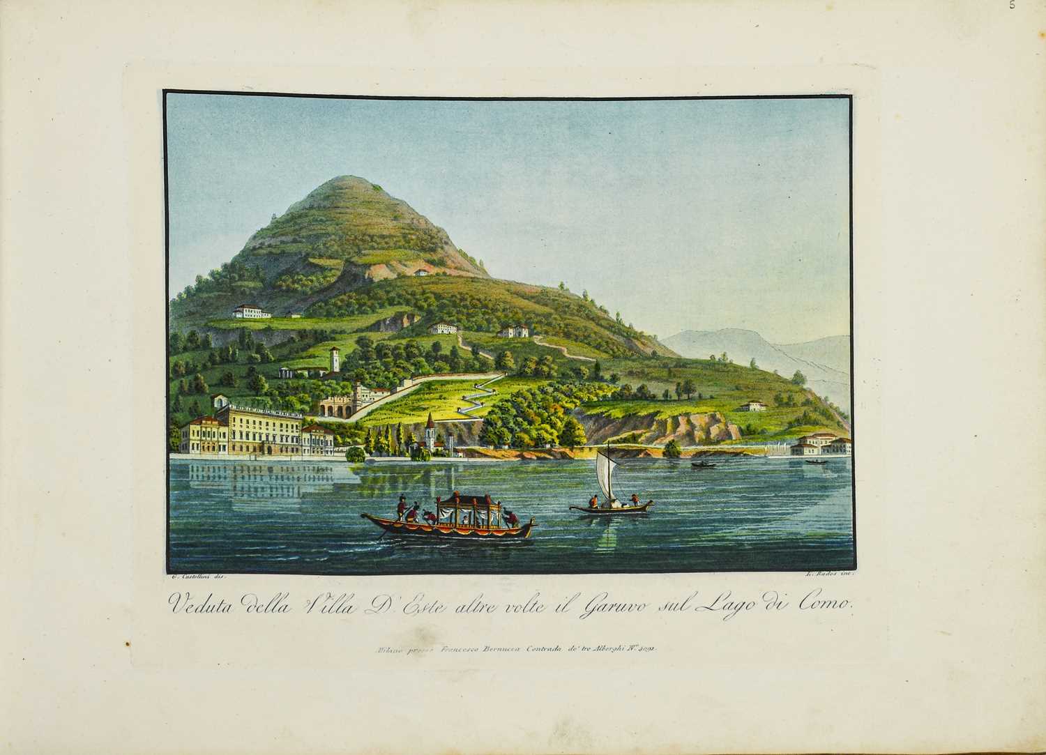 Bernucca (Francesco). Viaggio pittorico ai tre laghi ... c.1816-18