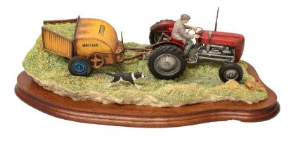 Border Fine Arts 'Hay Turning' (Massey Ferguson Tractors and Wuffler)