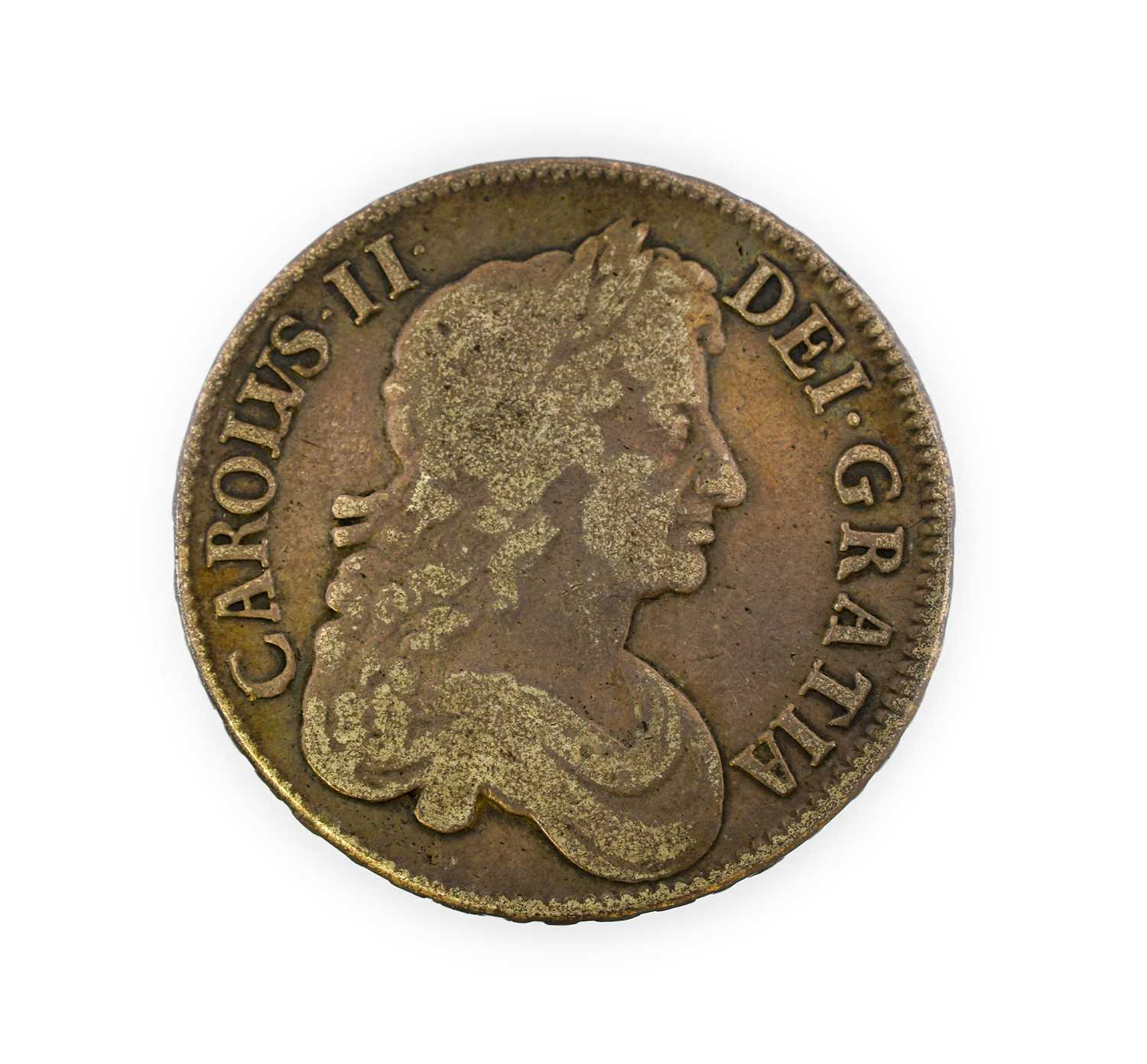 Charles II, Crown 1677 VICESIMO NONO, good edge & surfaces, VG/AFine - Image 2 of 2