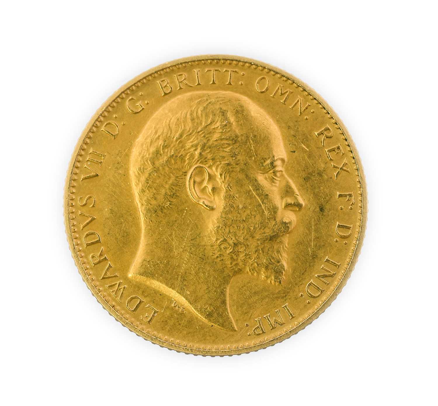 Edward VII, Sovereign, 1902, matt proof, bare head, (S.3969). Impaired with obv. scratches, - Image 2 of 2