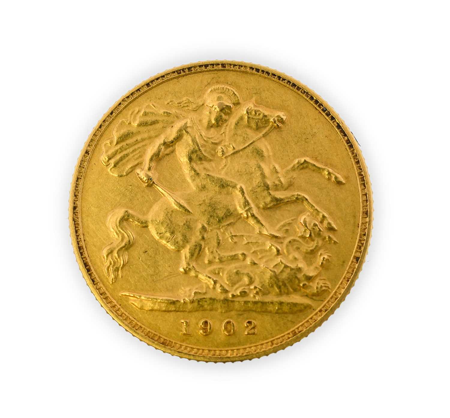 Edward VII, Half Sovereign, 1902 matt proof, bare head, (S.3974A). Slightly impaired, a little