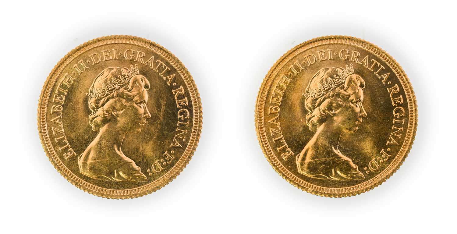 Elizabeth II, Sovereigns (2), 1979, second head (S.SC1). Uncirculated - Image 2 of 2