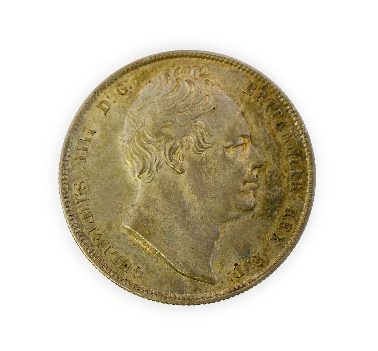 William IV, Halfcrown 1834, obv. bare head, WW in script on truncation, rev. shield on mantle; - Image 2 of 2