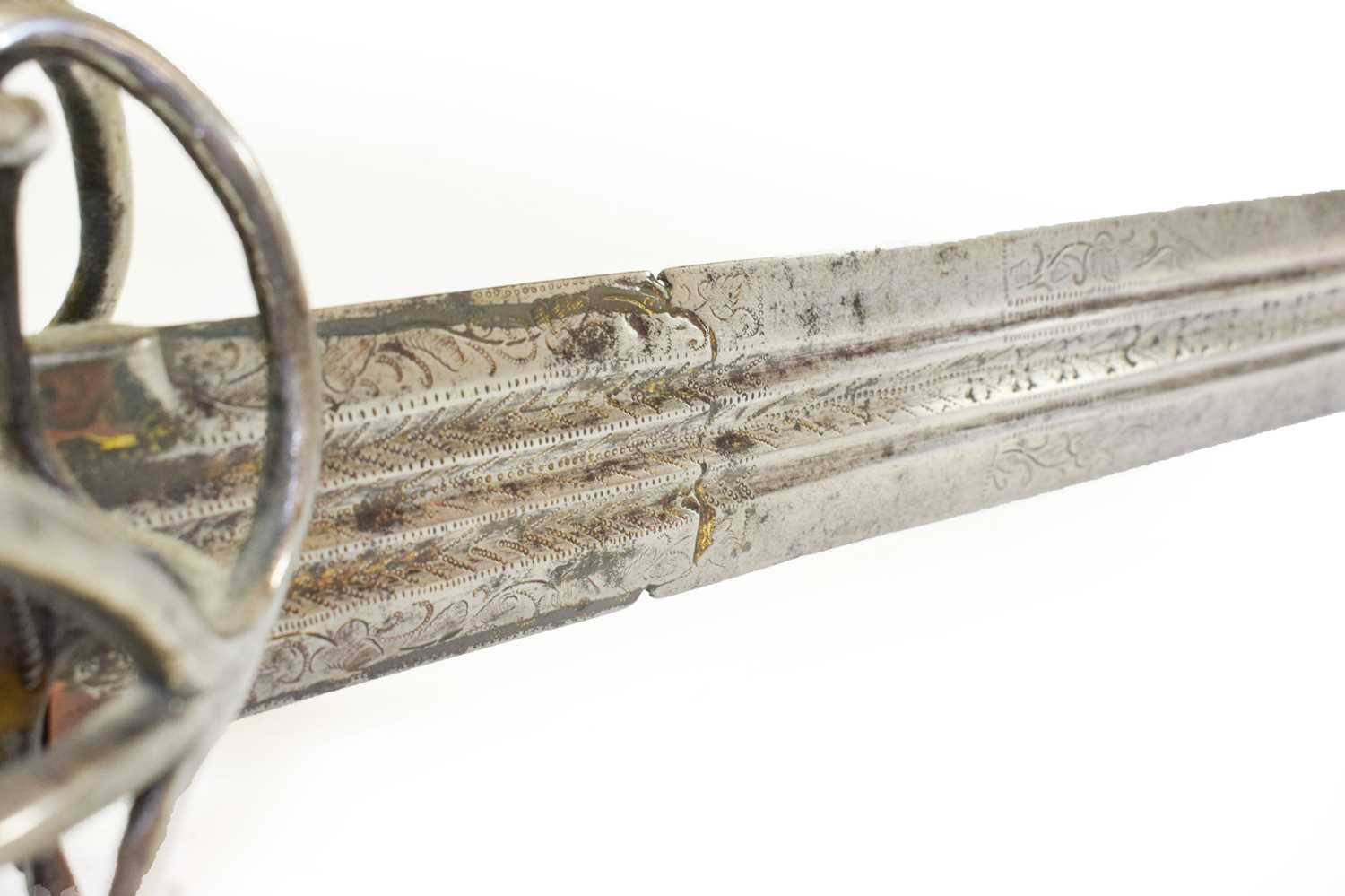 A Rare 17th Century Hounslow Broad Sword by Johann Kinndt, circa 1640-50, the 85cm double edge steel - Image 3 of 12